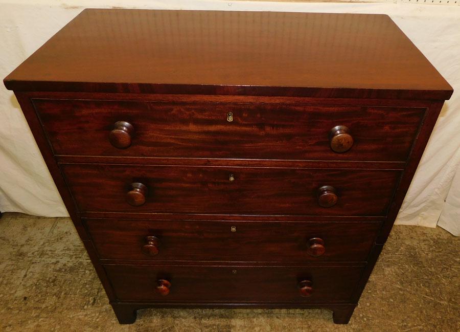 19th C Mahogany 4 Drawer Staircase Chest Oct 12 2019 Langston