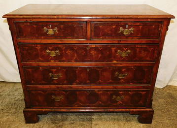 Oyster Burl Walnut 2/3 Chest