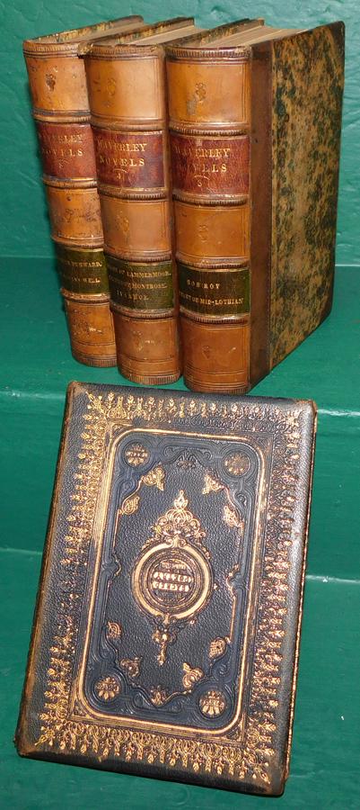 4 Antique Leather Bound Library Books (1 of 5)