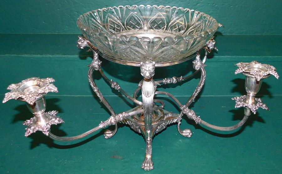 19th C Sheffield English Epergne 1820 (1 of 2)