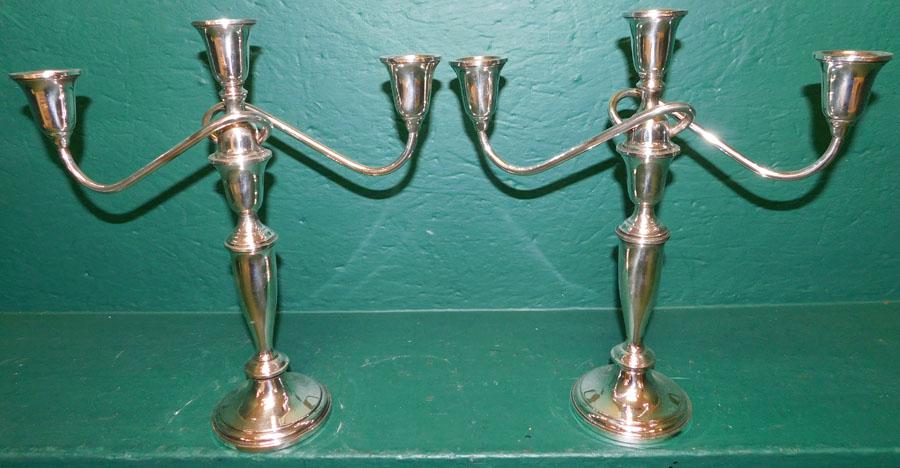 Pair Towle Sterling Weighted Candelabras (1 of 2)