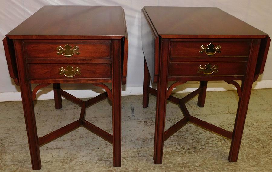 Pair Cherry  Henkel Harris Pembroke Tables (1 of 6)