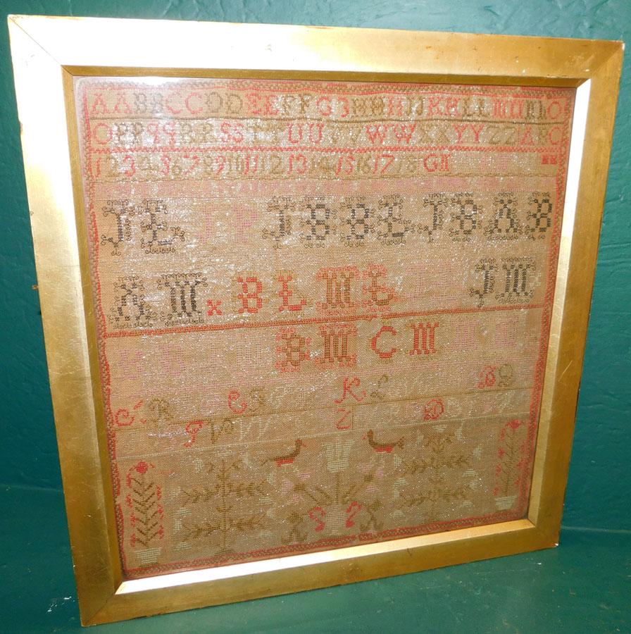 19th C Needlework Sampler Undated (1 of 7)