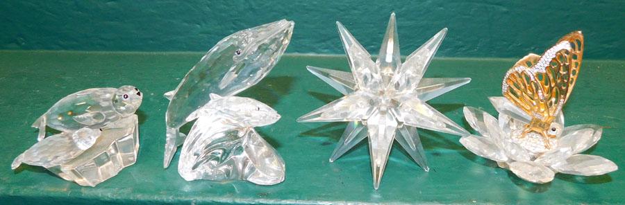 Lot 4 Swarovski Crystal Figures (1 of 2)