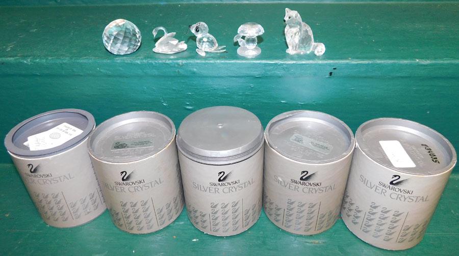 Lot 5 Swarovski Crystal Figures (1 of 3)