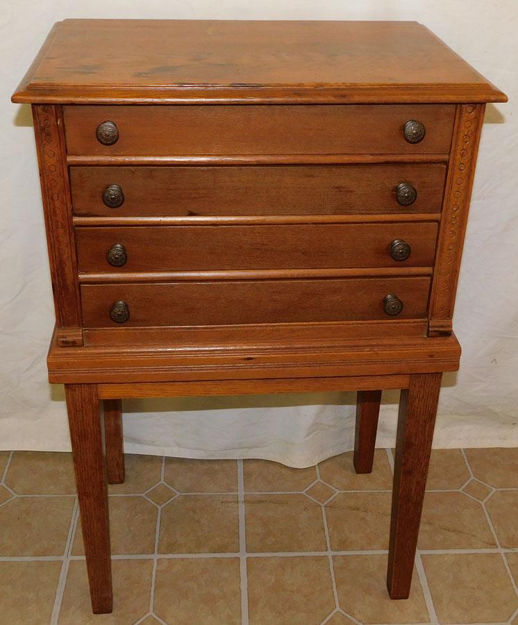 Oak Spool Cabinet: Oak Spool Cabinet. 22" W 14 3/4" D 34 1/4" H