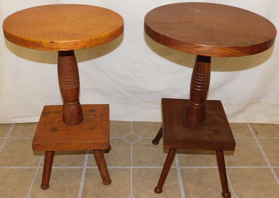 Two Antique Maple & Walnut Plant Stands (1 of 2)