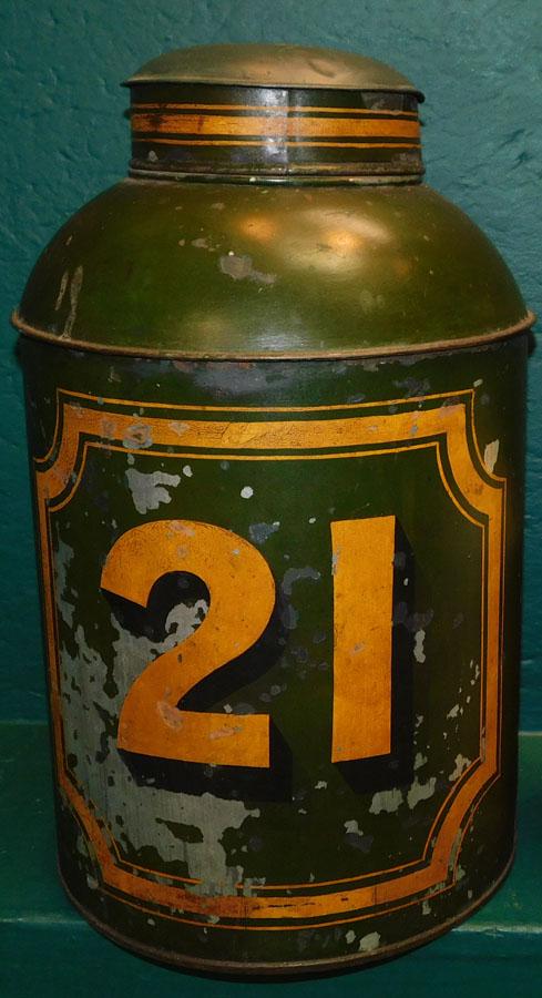 Tole Decorated Tea Canister (1 of 2)