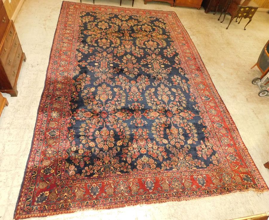 11' 11" X 19' 7" Antique Handmade Sarouk Rug (1 of 10)