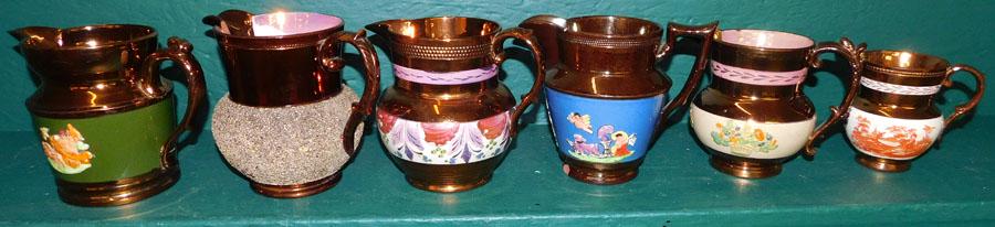 6 Copper Luster Pitchers (1 of 5)