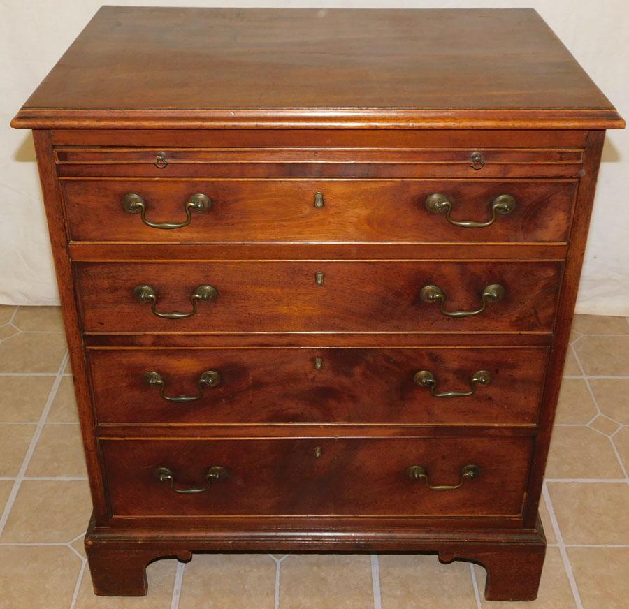 19th C 4 Drawer Mahogany Bachelors Chest (1 of 4)