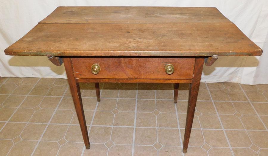 18th C One Drawer Cherry Work Table (1 of 4)