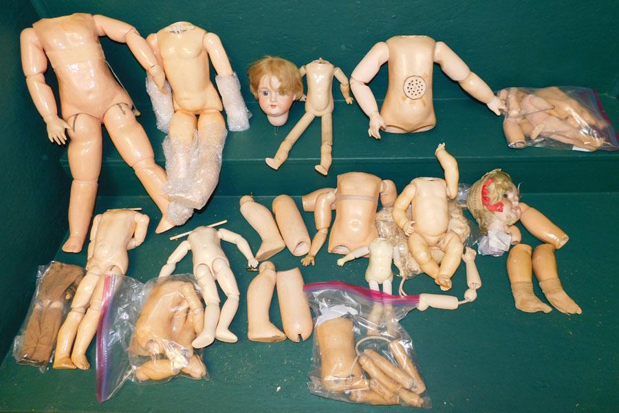 Box Lot Of Antique Doll Parts (1 of 3)