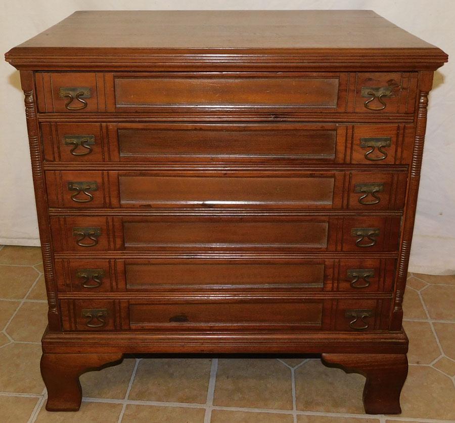 Walnut 6 Drawer Spool Chest (1 of 4)