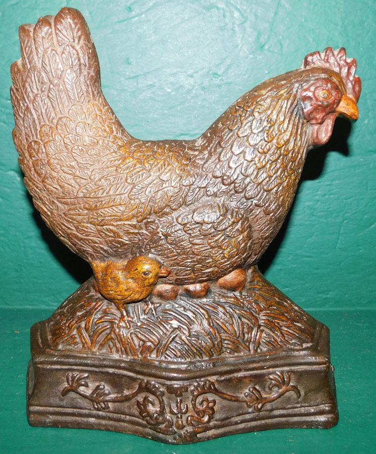 Cast Iron Chicken Doorstop (1 of 5)