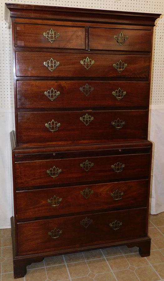 18th C Mahogany Chest On Chest (1 of 5)