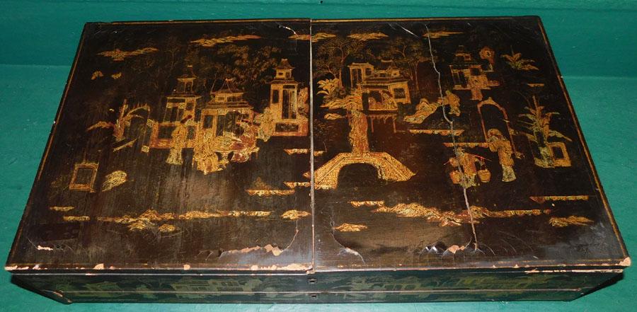 Chinese Export Lacquer & Paper Mache Box (1 of 6)