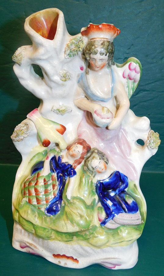 19th C Staffordshire Spill Vase (1 of 3)