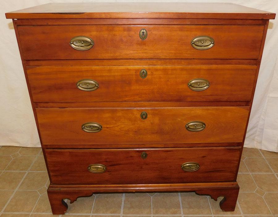 19th C American Cherry 4 Drawer Chest (1 of 6)