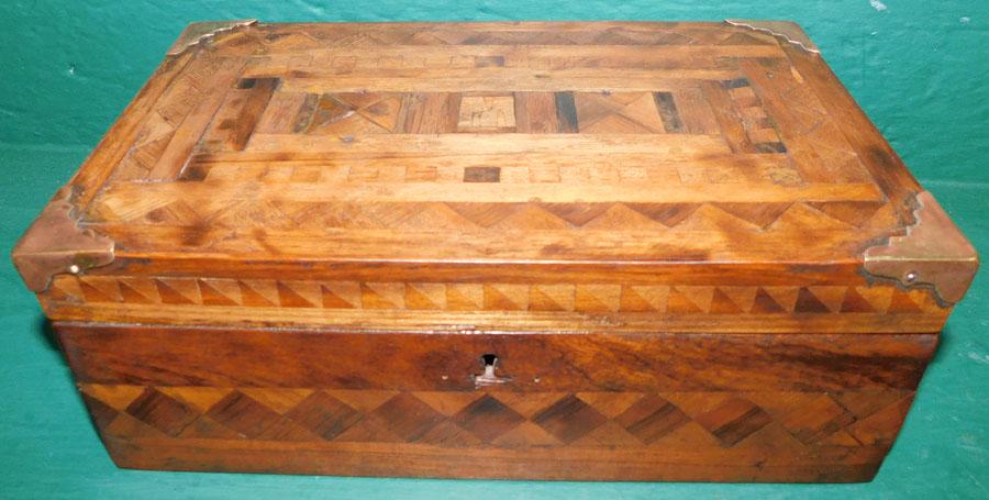 19th C Bamboo Inlay Oriental Box (1 of 4)