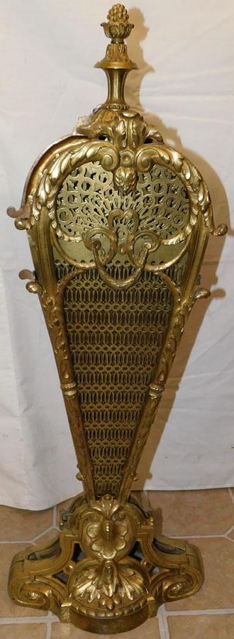 Brass Peacock Fire Screen (1 of 5)