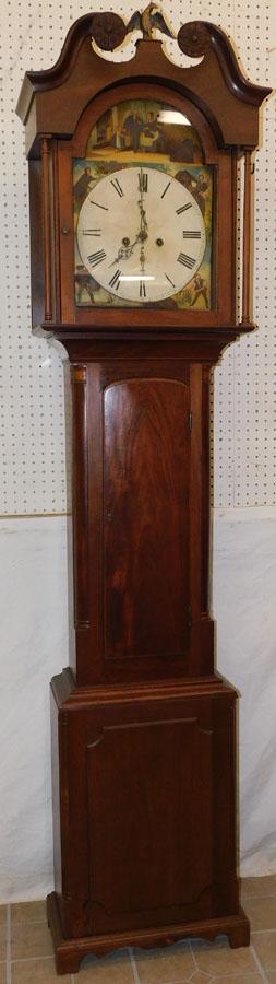 19th C Mahogany Scottish Grandfather Clock (1 of 9)