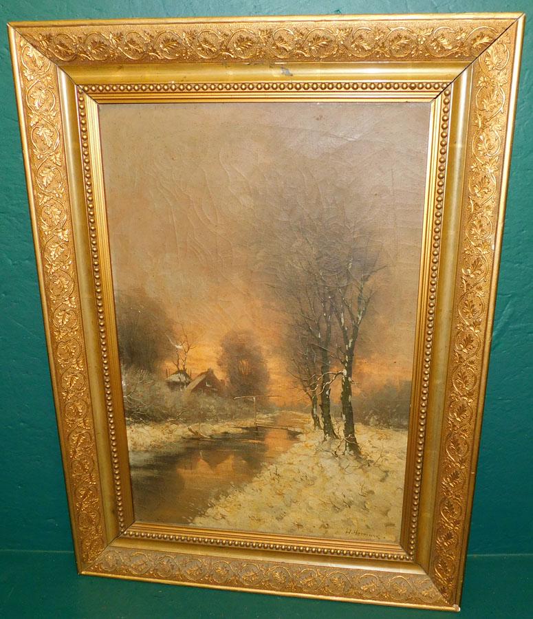 OOC Of Stream Scene Signed H. Hermans (1 of 4)