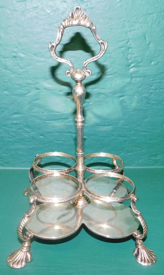 London Hallmarked Silver Cruet Stand 16.42 toz (1 of 3)