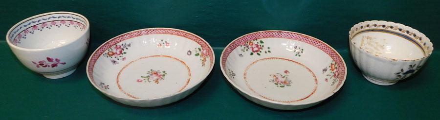 4 Pc 18th C Chinese Export Porcelain (1 of 3)