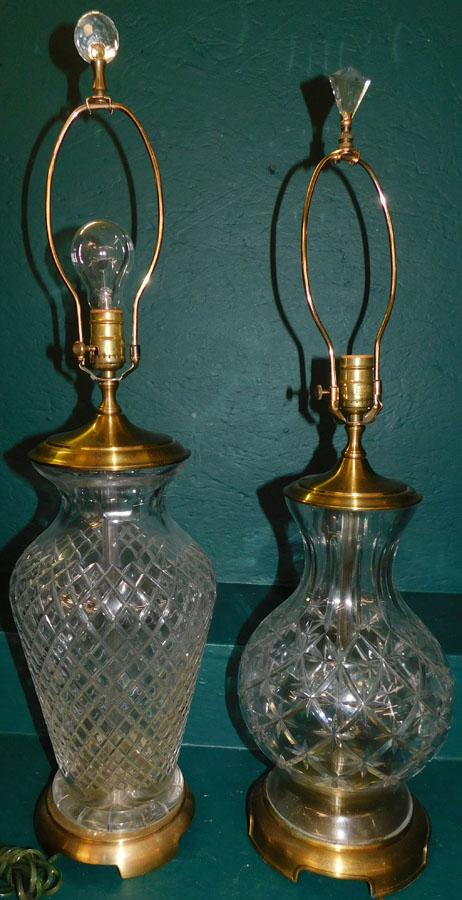 Two Crystal & Brass Lamps (1 of 1)