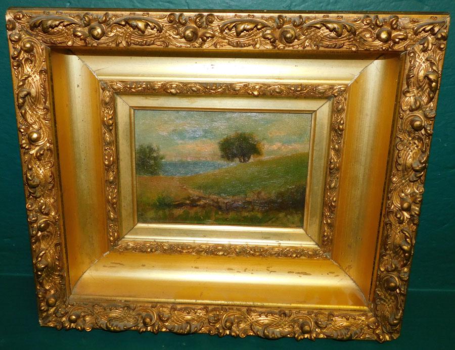 Gold Leaf Framed OOB Landscape Scene (1 of 3)