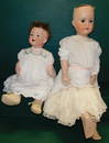 Lot 2 Antique German Bisque Head Dolls