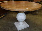 Contemporary Butcher Clock Top Round Table