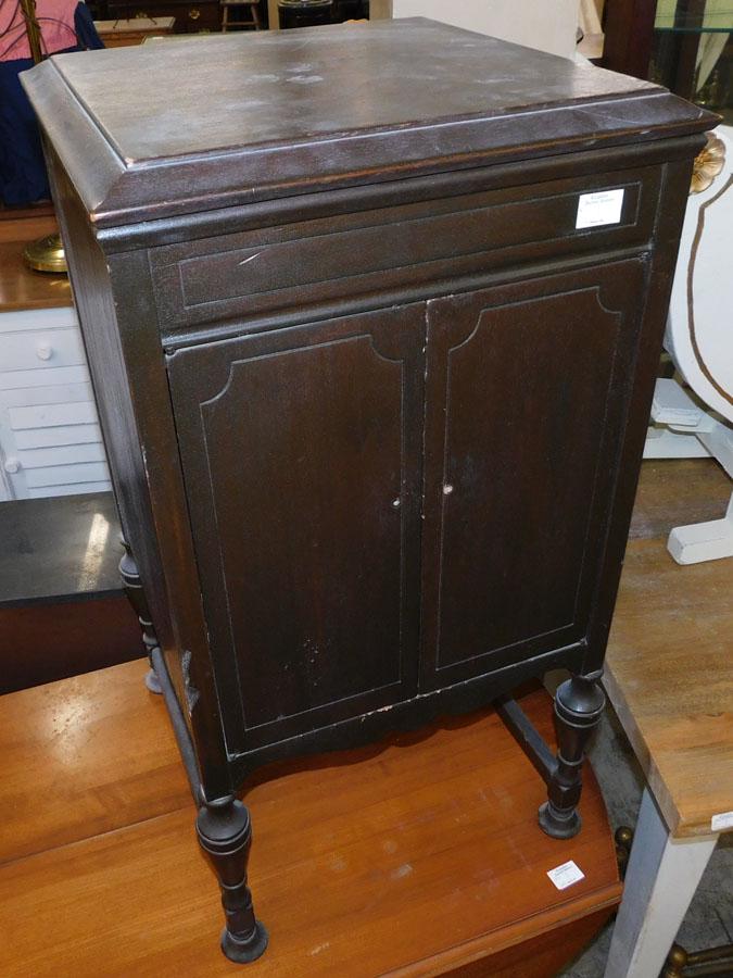 Walnut Victrola Cabinet: Walnut Victrola Cabinet 19" W 20" D 36 1/2" H