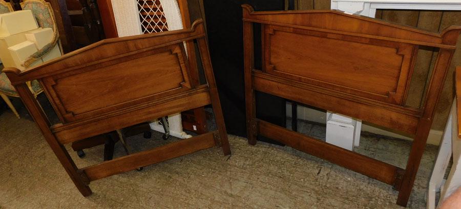 Pair Cherry Queen Head Boards By Drexel: Pair Cherry Twin Size Head Boards By Drexel 42" W 40" H
