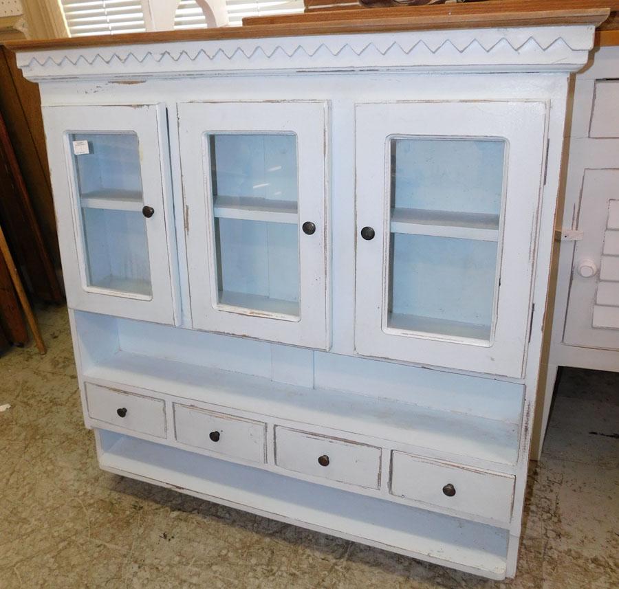 Contemporary Painted Hanging Wall Cabinet: Contemporary Painted Hanging Wall Cabinet 42 1/2" W 7 1/2" D 42" H