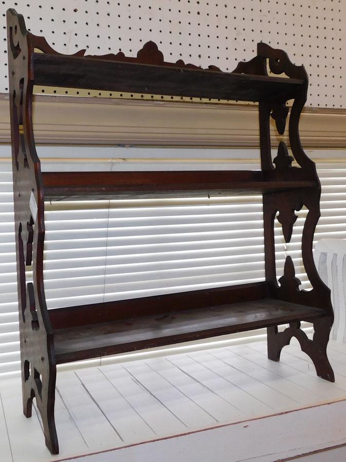 Walnut Victorian Shelf: Walnut Victorian Shelf 22" W 7" D 27 1/2" H
