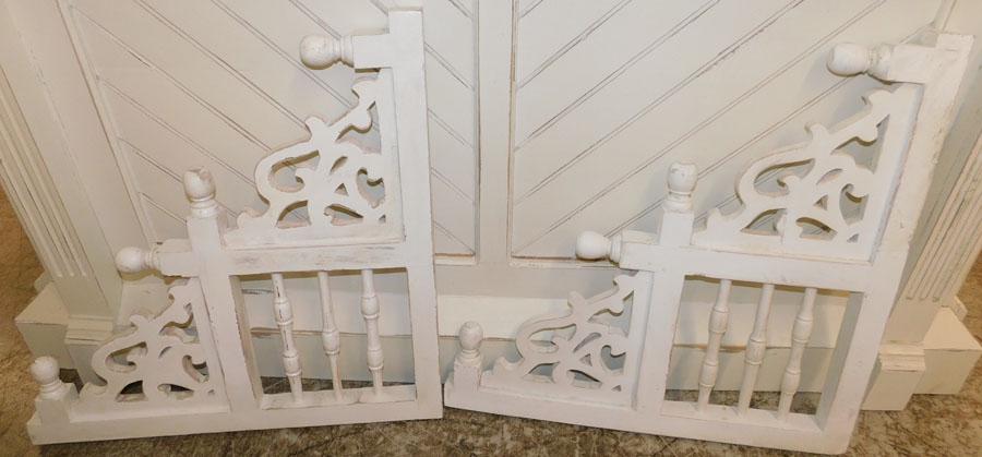 Pair Contemporary Painted Corbels: Pair Contemporary Painted Corbels 27 3/4" X 27 3/4"