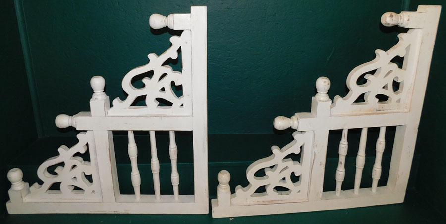 Pair Contemporary Painted Corbels: Pair Contemporary Painted Corbels 27 3/4" X 27 3/4"