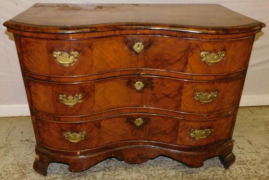 18th C Serp Burl Wal Continental Commode (1 of 5)