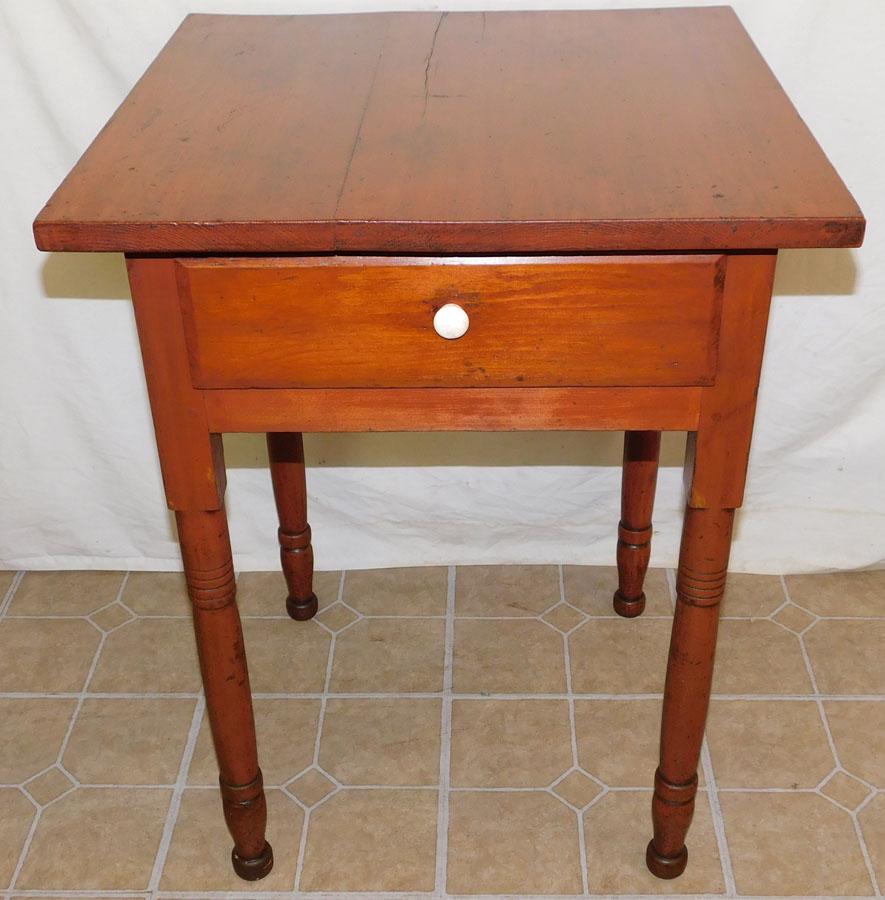 19th C One Drawer Pine Work Table (1 of 6)