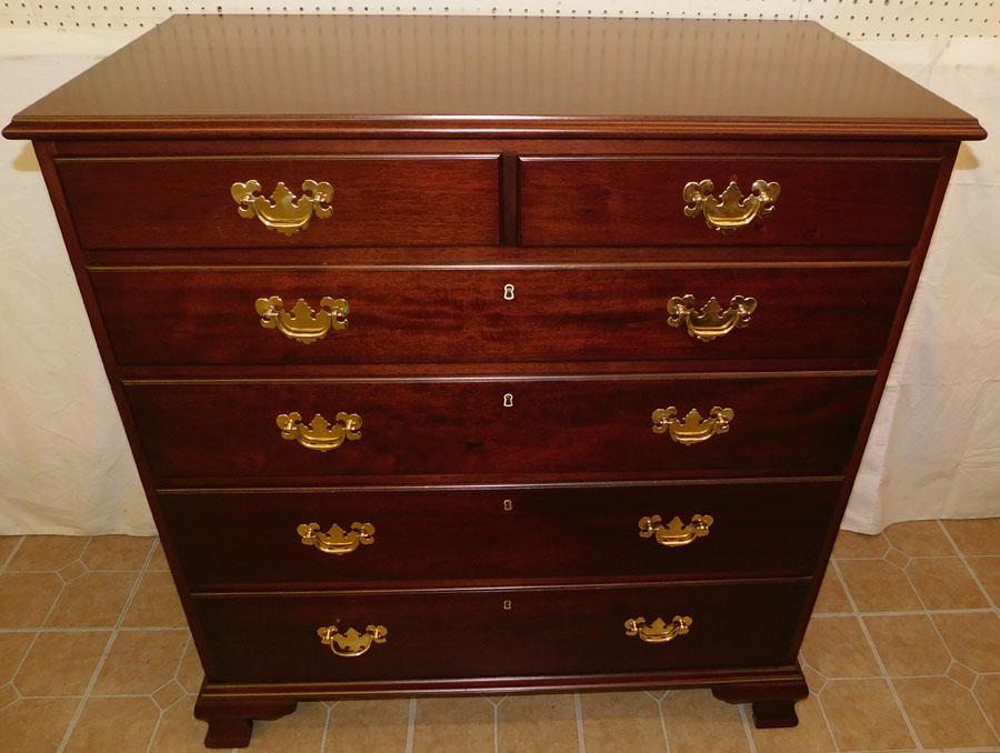 Mahogany 2/4 Chippendale Chest (1 of 5)
