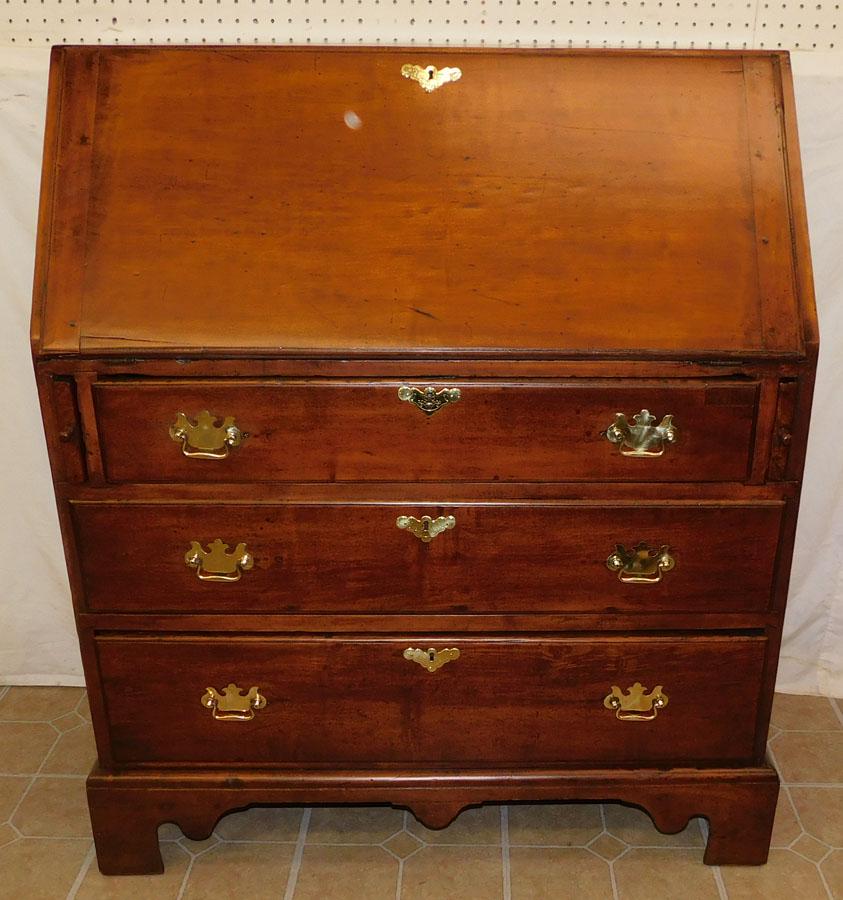 19th C New England Cherry Slant Front Desk (1 of 4)