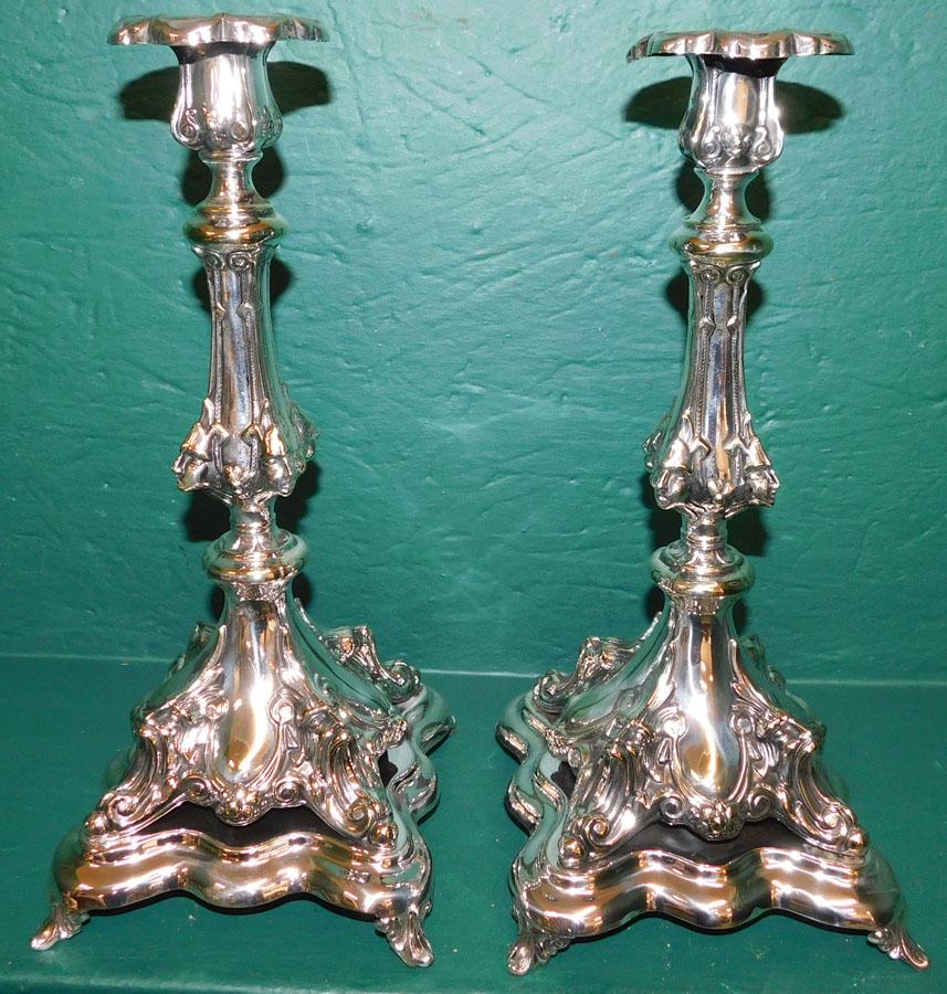 19th C  SP C/sticks Gr Soldier & God Of Wind Detail (1 of 4)