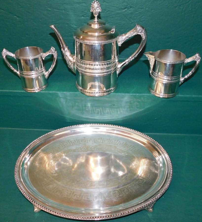 Victorian Reed & Barton SP Tea Set (1 of 6)
