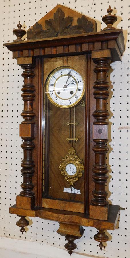 Walnut Viennese Spring Driven Wall Clock (1 of 3)