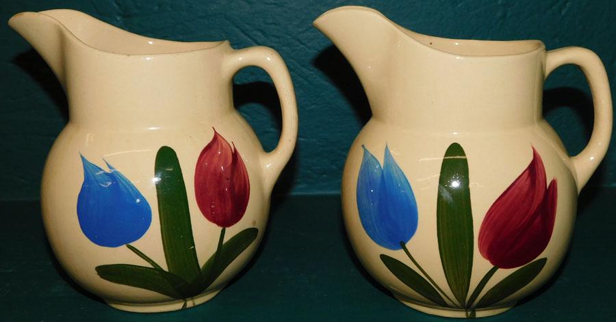 Watt Pottery Tulip -- 2 Pitcher (1 of 3)