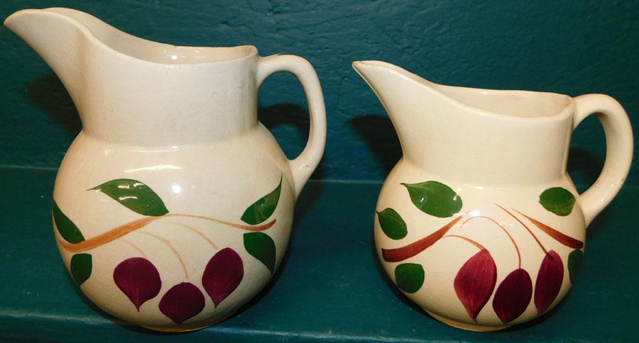 Watt Pottery Cherry - 2 Pitchers (1 of 3)