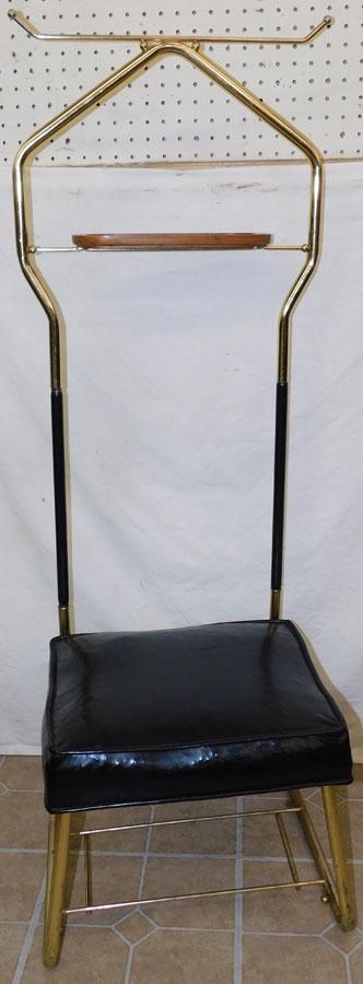 Chrome & Walnut Men's Valet: Chrome & Walnut Men's Valet. 18" W 17 1/4" D 50 1/2" H