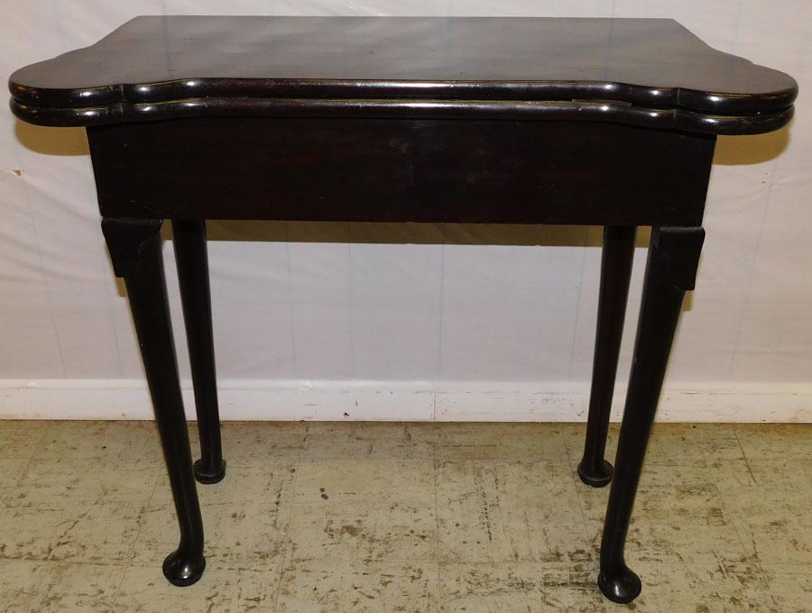 19th C Mahogany Fold Over Game Table (1 of 5)